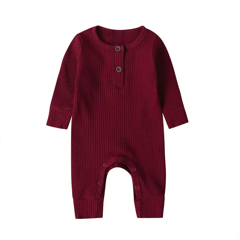 CozyNest – Autumn Cotton Romper for Newborns